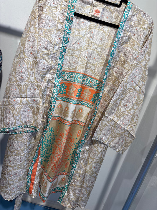 Zijden kimono halflang