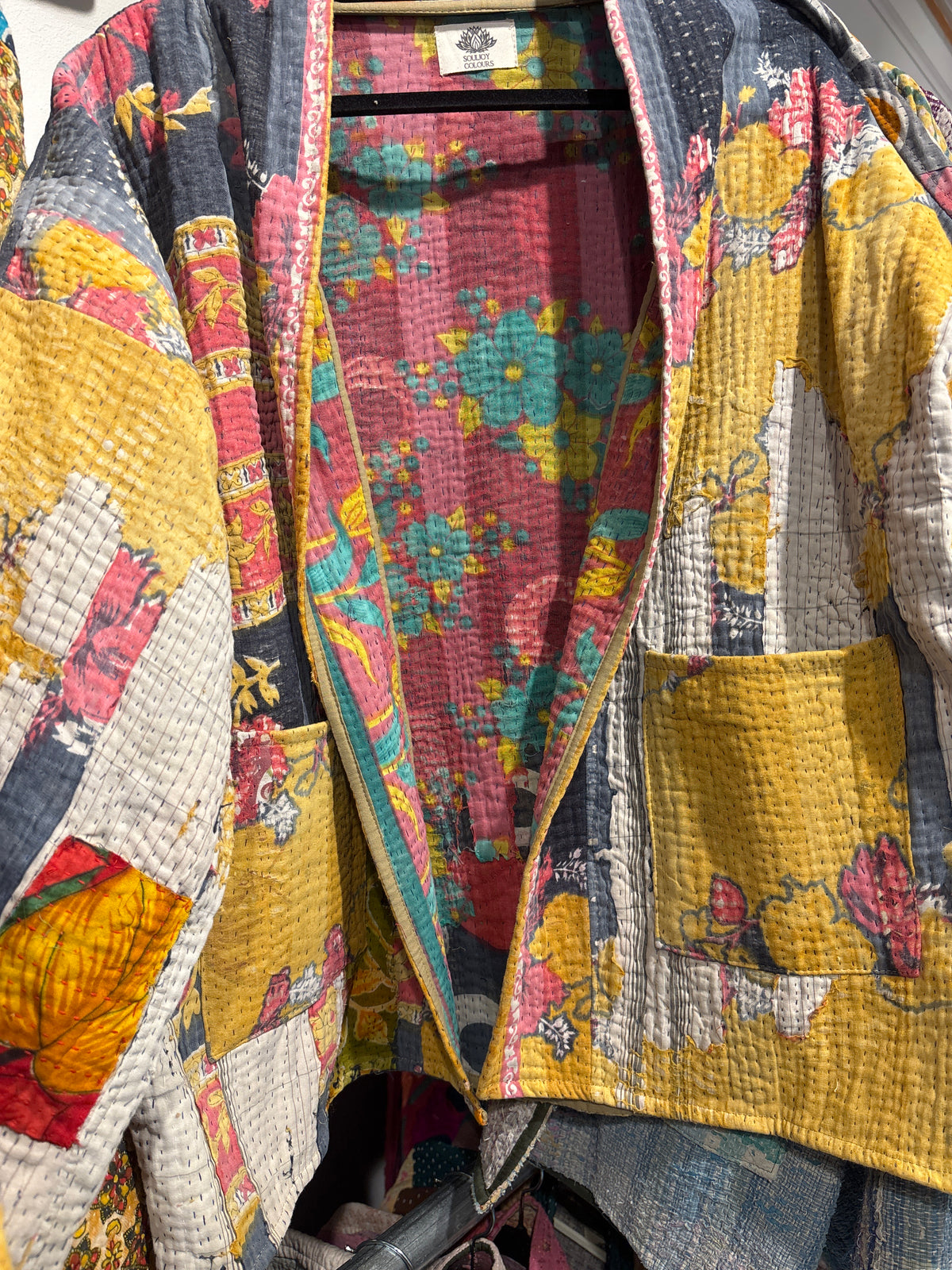 Kantha Blockprint jas-2 kanten