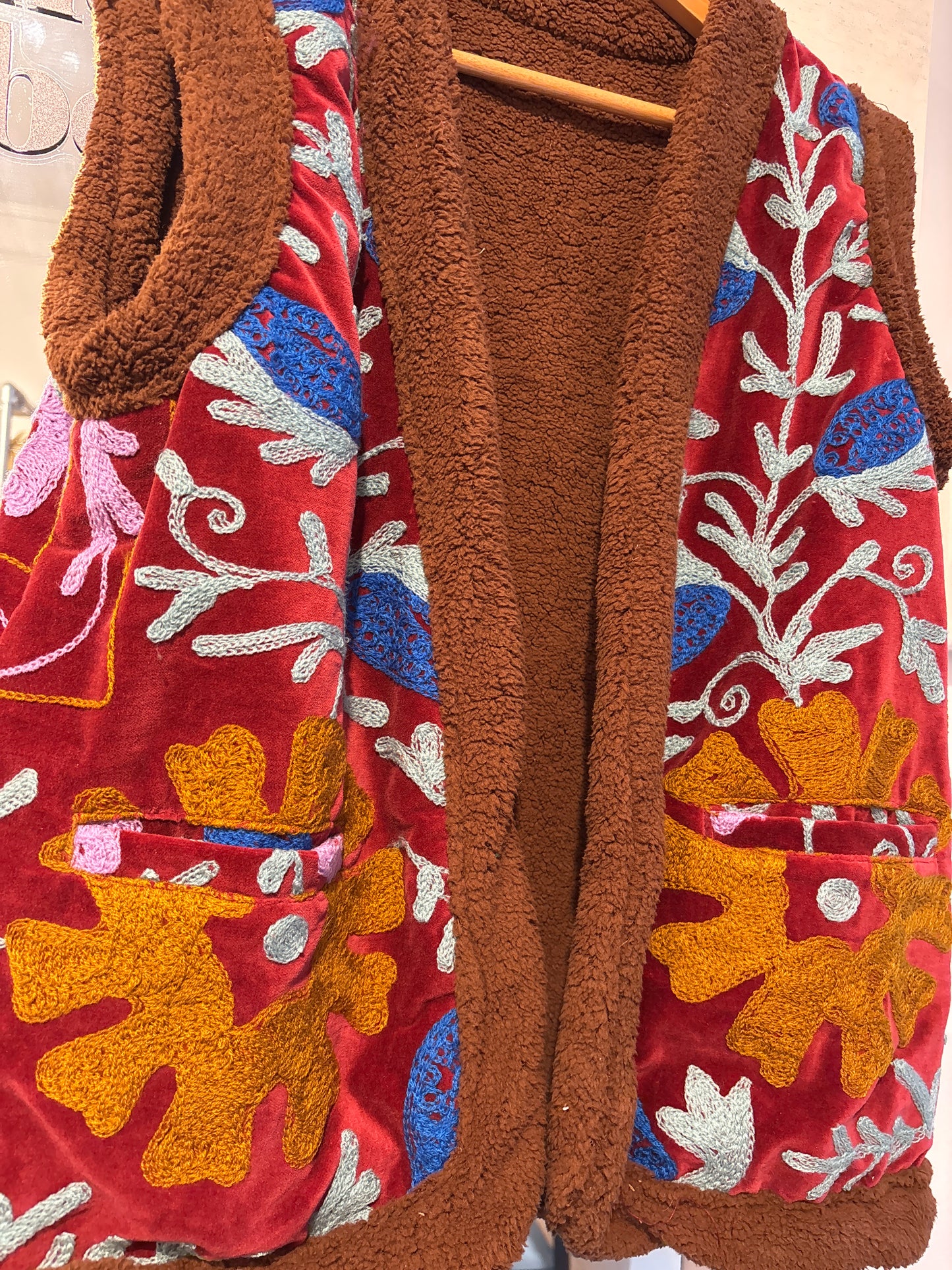 Gilet fluweel gevoerd