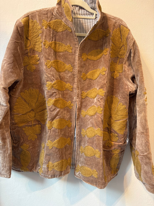 Fluwelen suzani kort