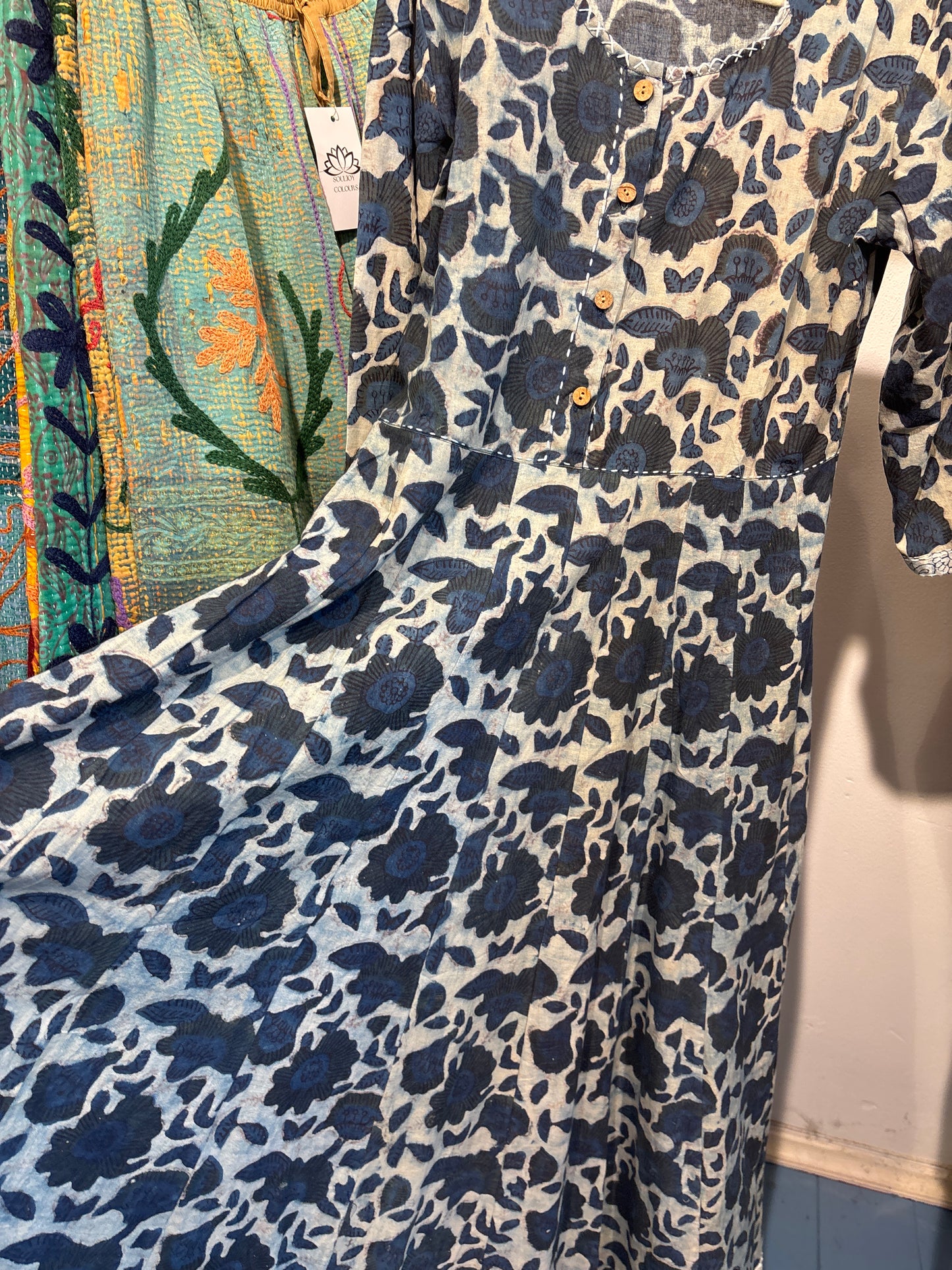 Blockprint jurk