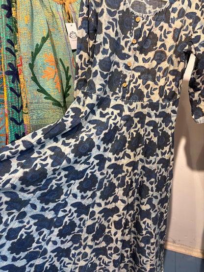 Blockprint jurk