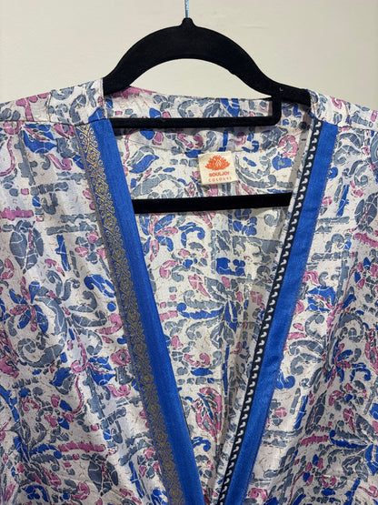 Recycled silk kimono lang
