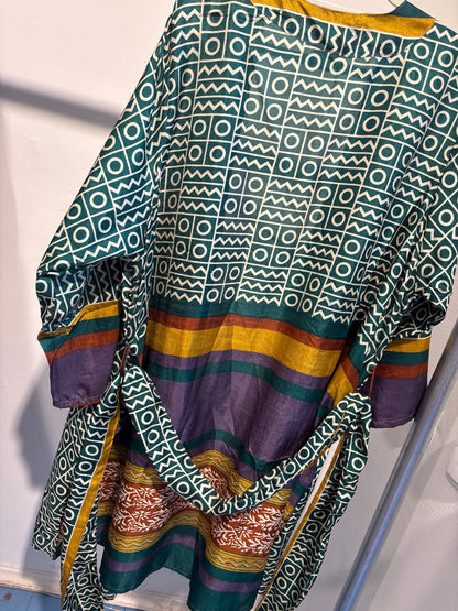 Zijden kimono halflang