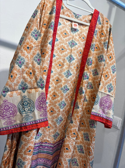 Recycled silk kimono lang
