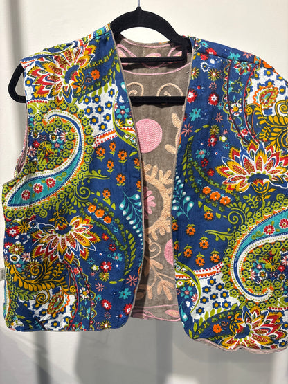 Gilet fluweel suzani-ruim