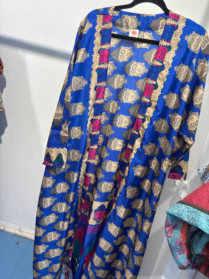 Recycled silk kimono lang
