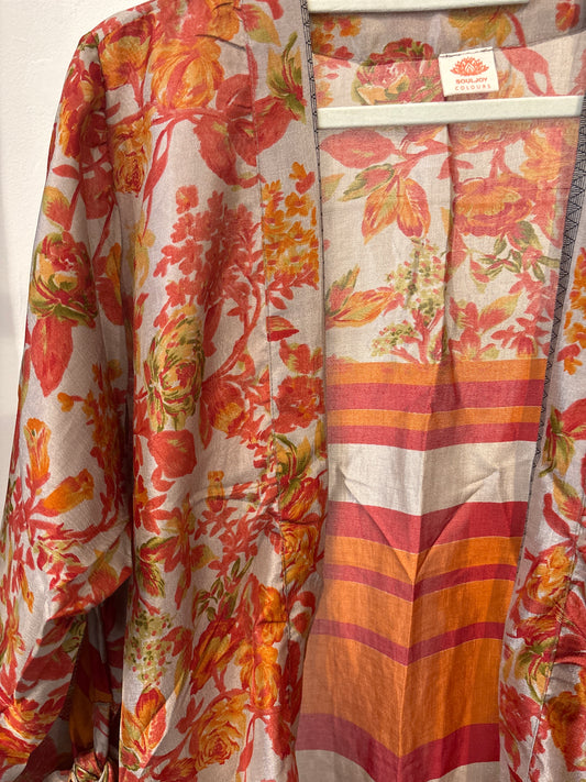 Zijden kimono halflang