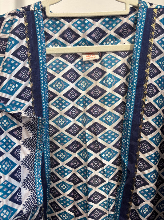 Recycled silk kimono lang