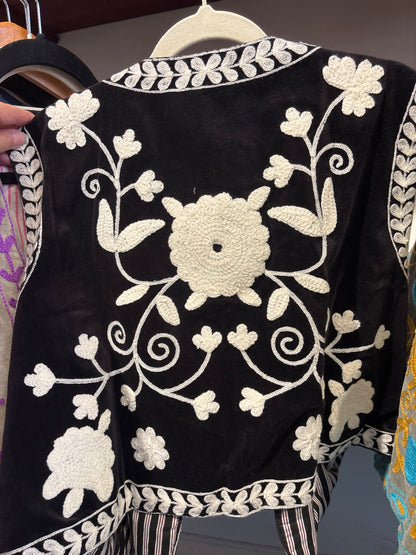 Gilet fluweel suzani-ruim