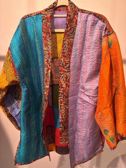 Zijden Kantha kimono jas