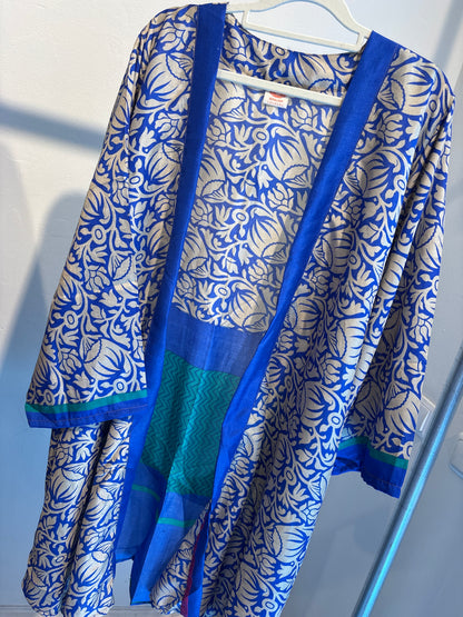 Zijden kimono halflang