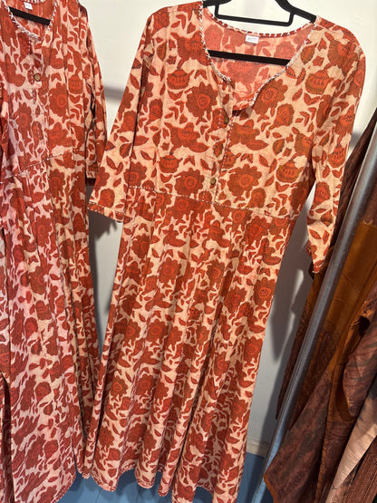 Blockprint jurk