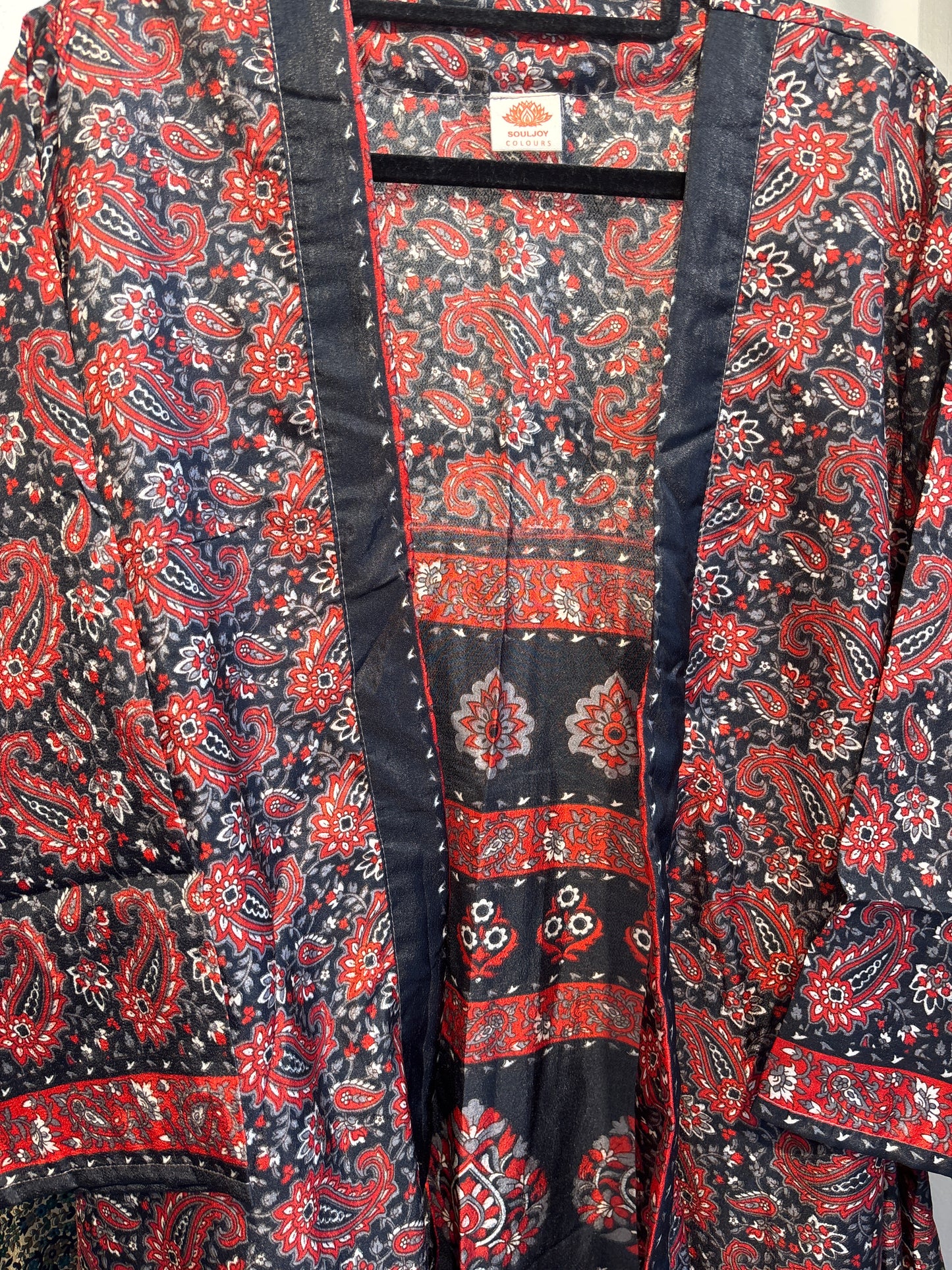 Zijden kimono halflang