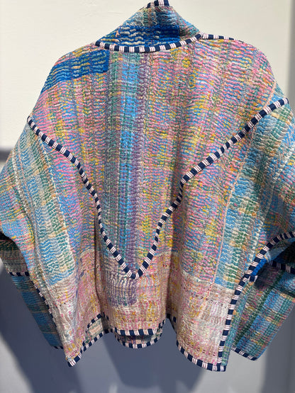 Kantha jas kort- 2 kanten