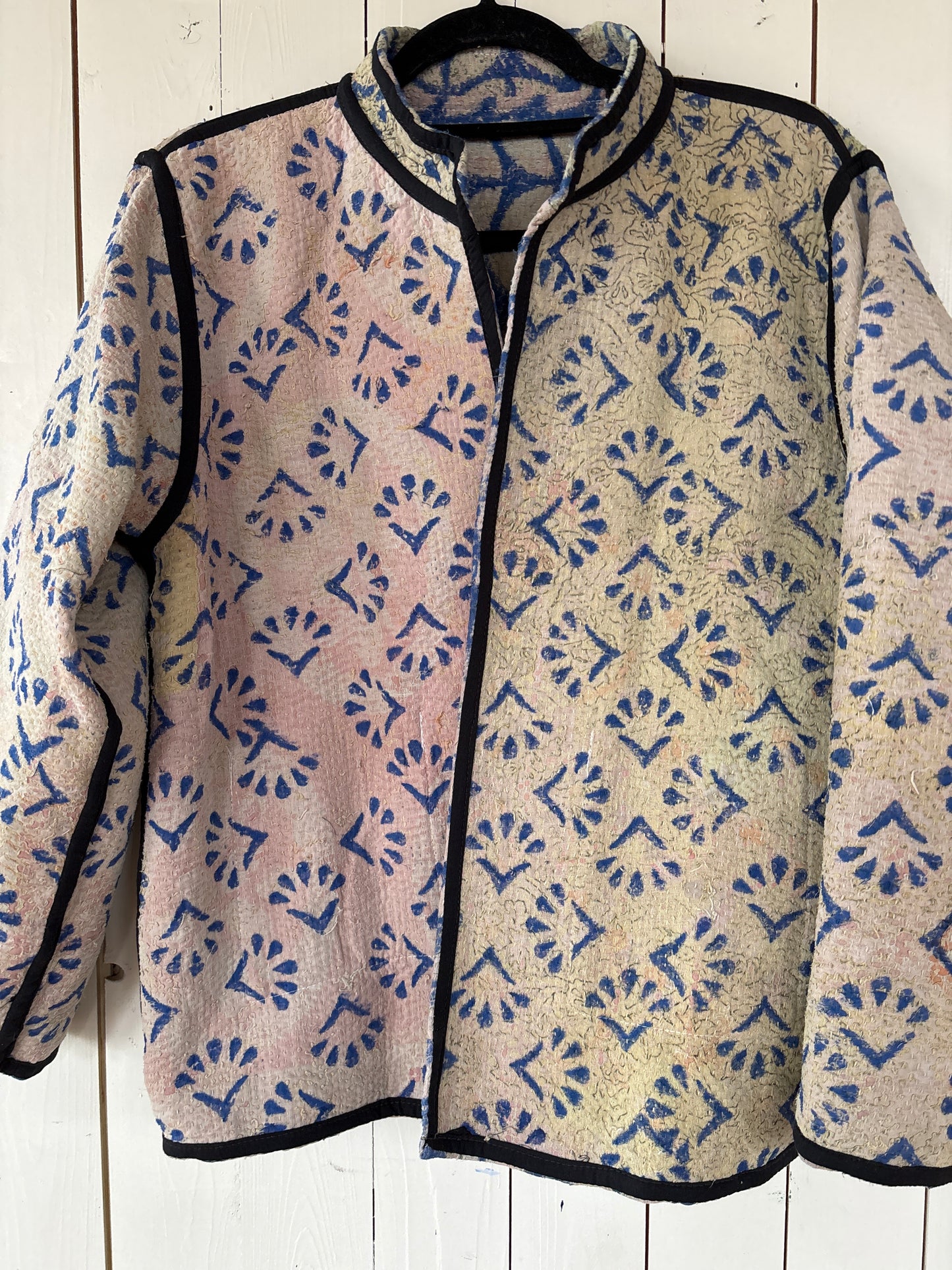 Kantha Blockprint jas - 2 kanten
