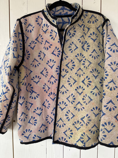 Kantha Blockprint jas - 2 kanten