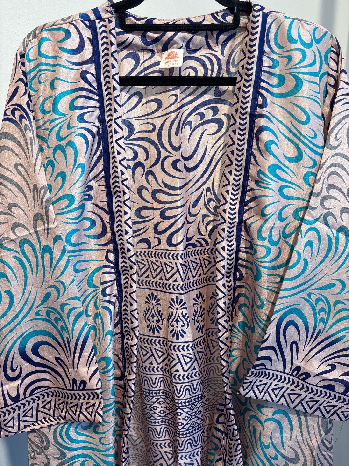 Zijden kimono halflang