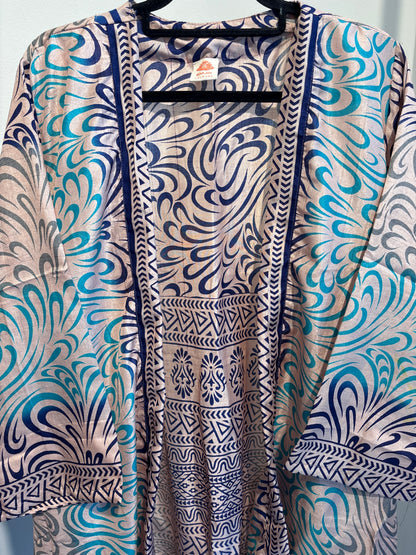 Zijden kimono halflang