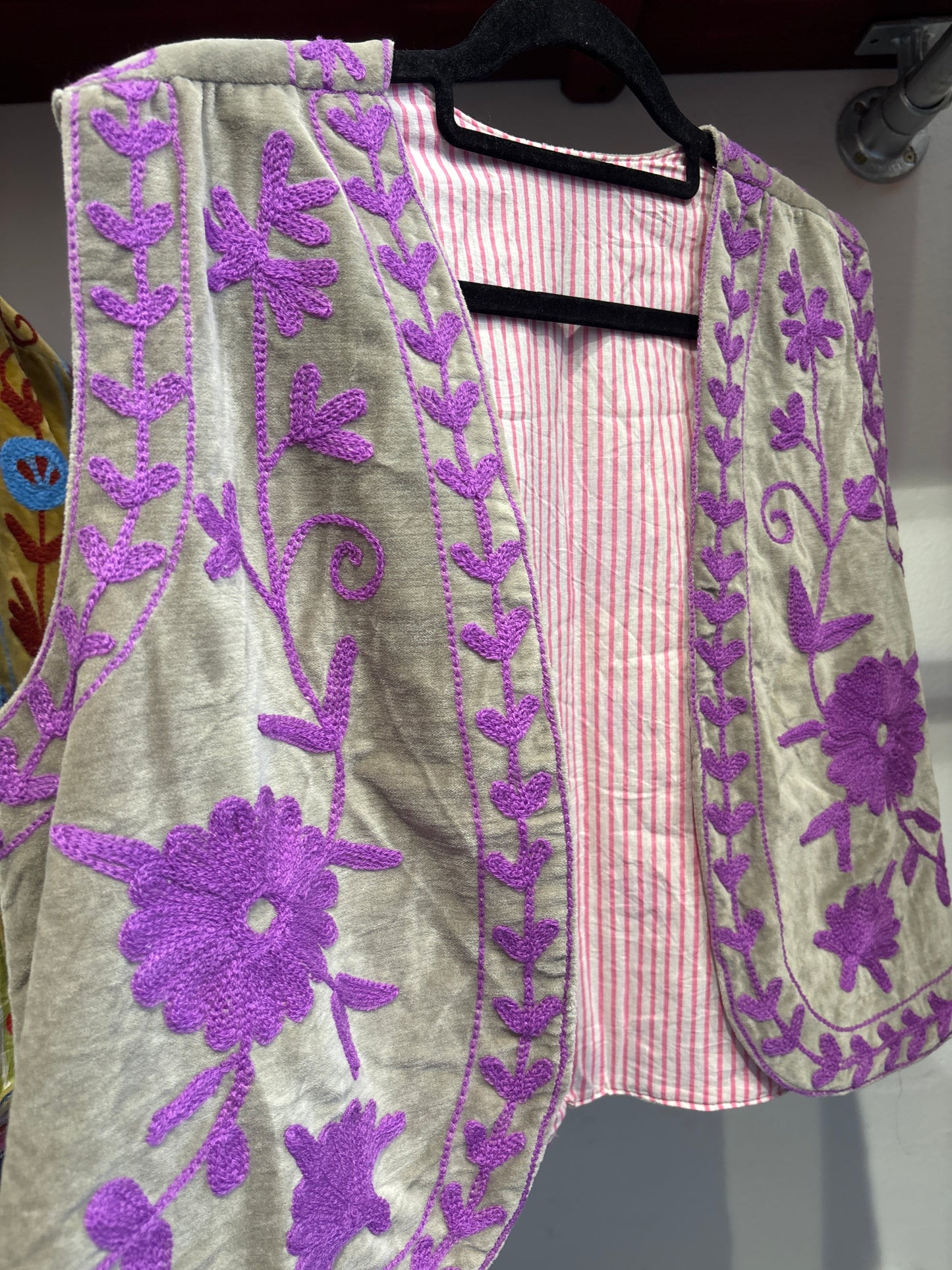 Gilet fluweel suzani-ruim