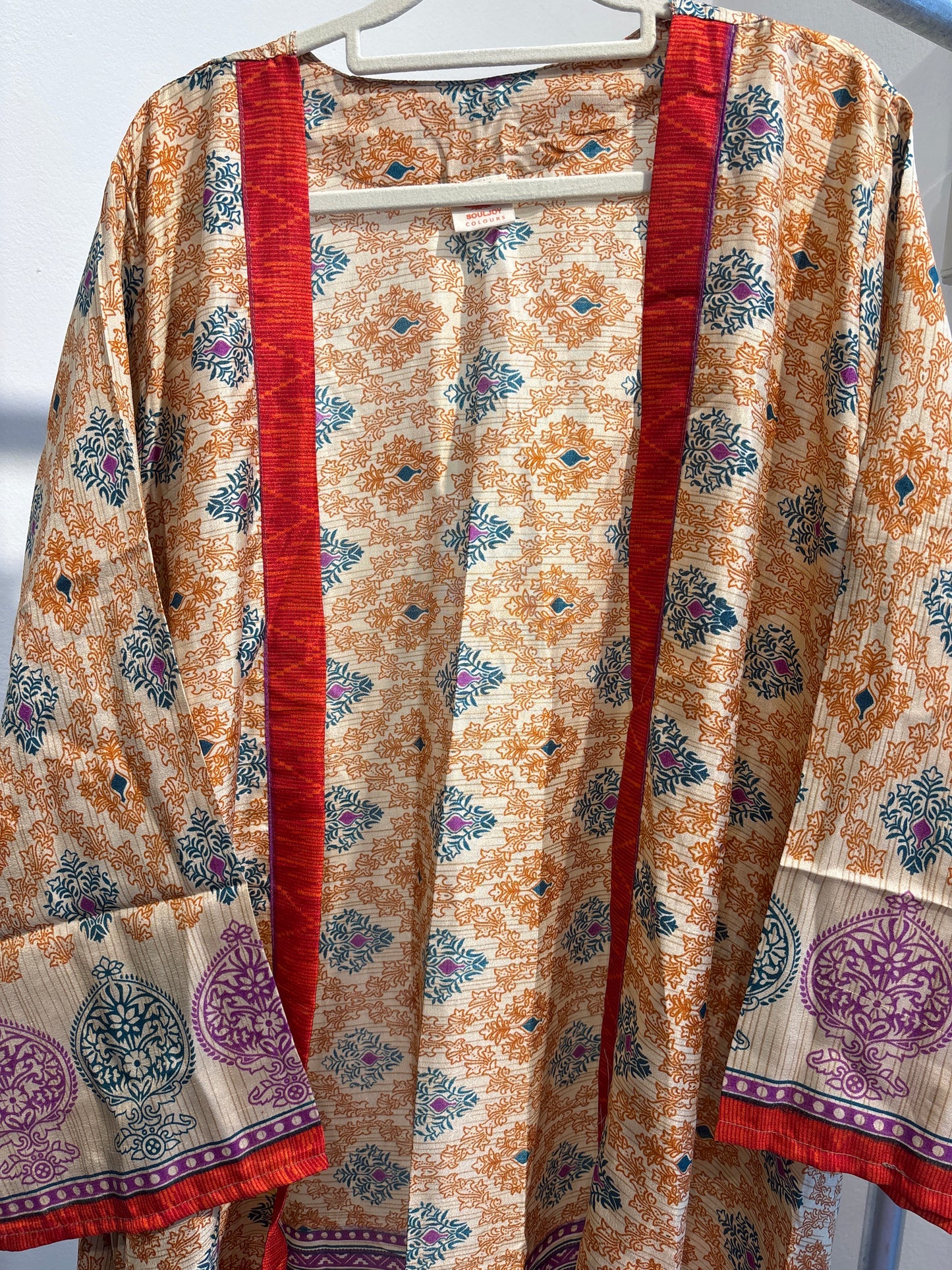 Recycled silk kimono lang