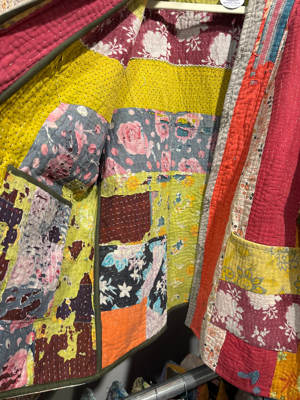 Kantha Blockprint jas-2 kanten l
