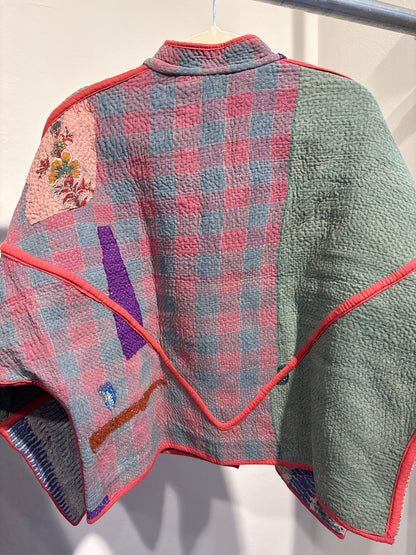 Kantha jas kort- 2 kanten