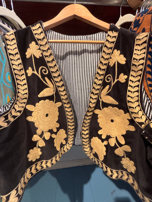 Gilet fluweel suzani-ruim