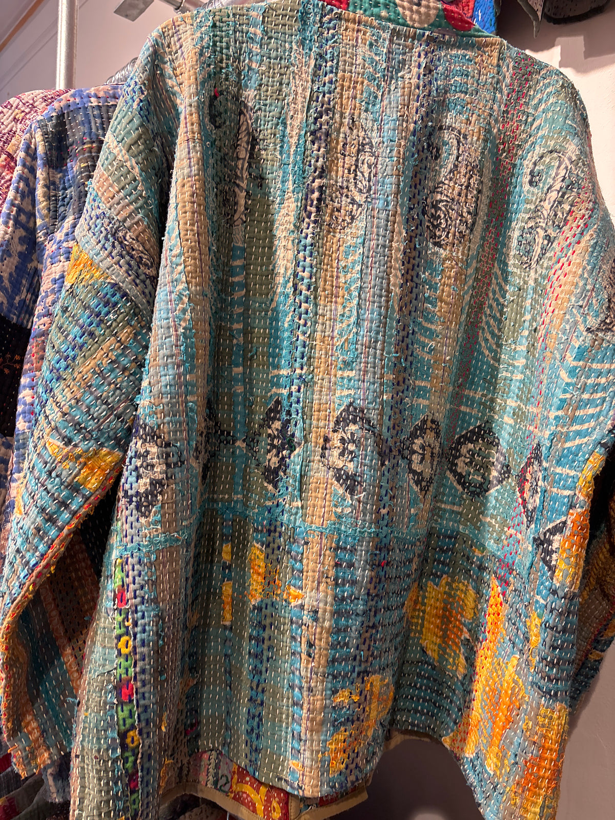 Kantha Blockprint jas-2 kanten