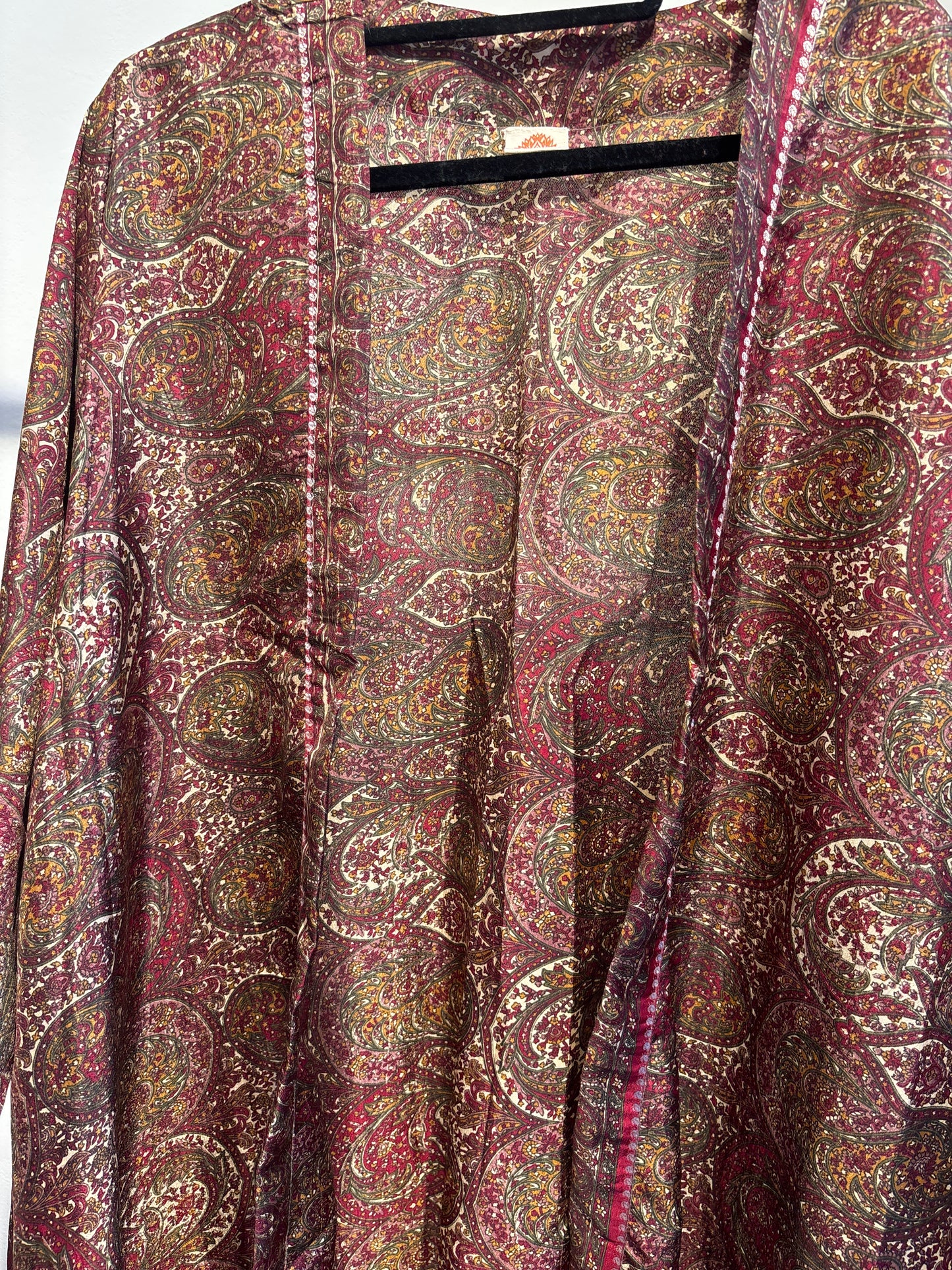 Recycled silk kimono lang