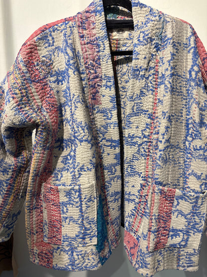 Kantha Blockprint jas-2 kanten
