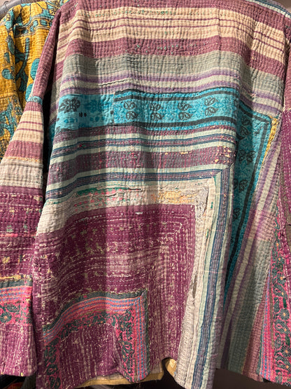 Kantha Blockprint jas-2 kanten