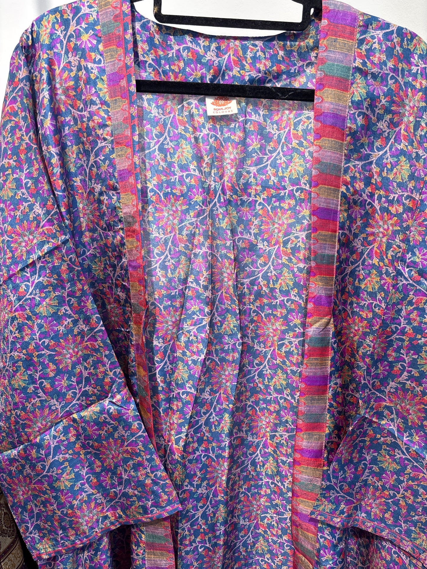 Recycled silk kimono lang