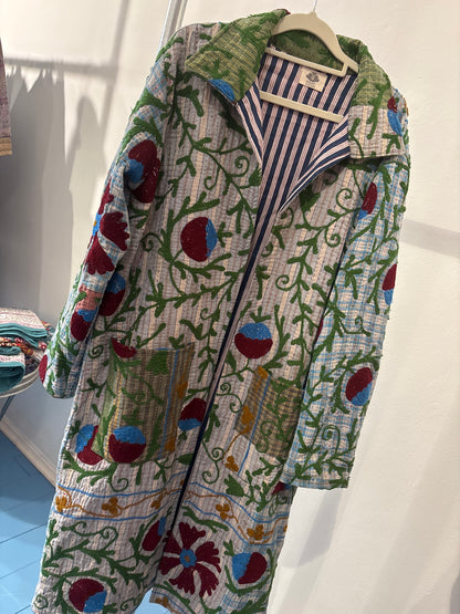 Lange katoenen Kantha