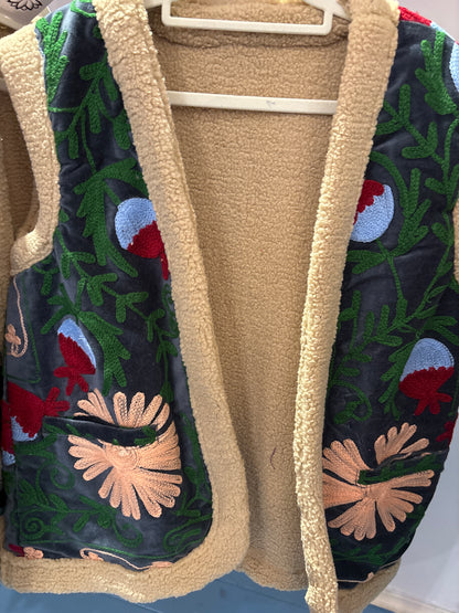 Gilet fluweel gevoerd