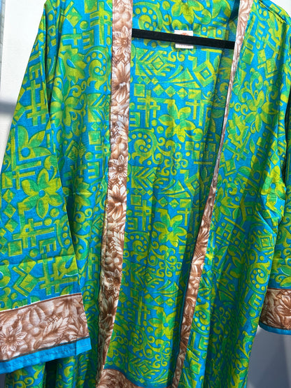 Recycled silk kimono lang