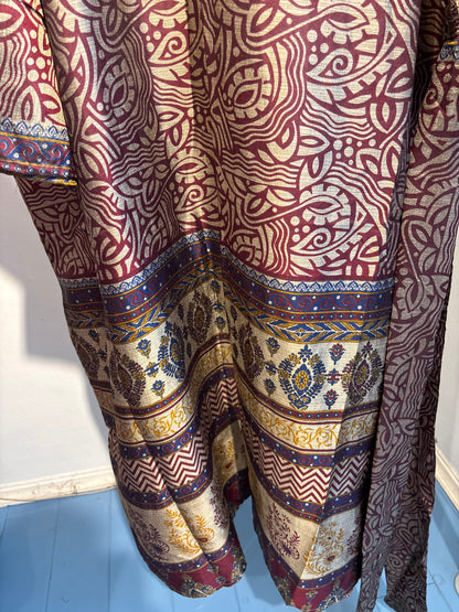 Recycled silk kimono lang
