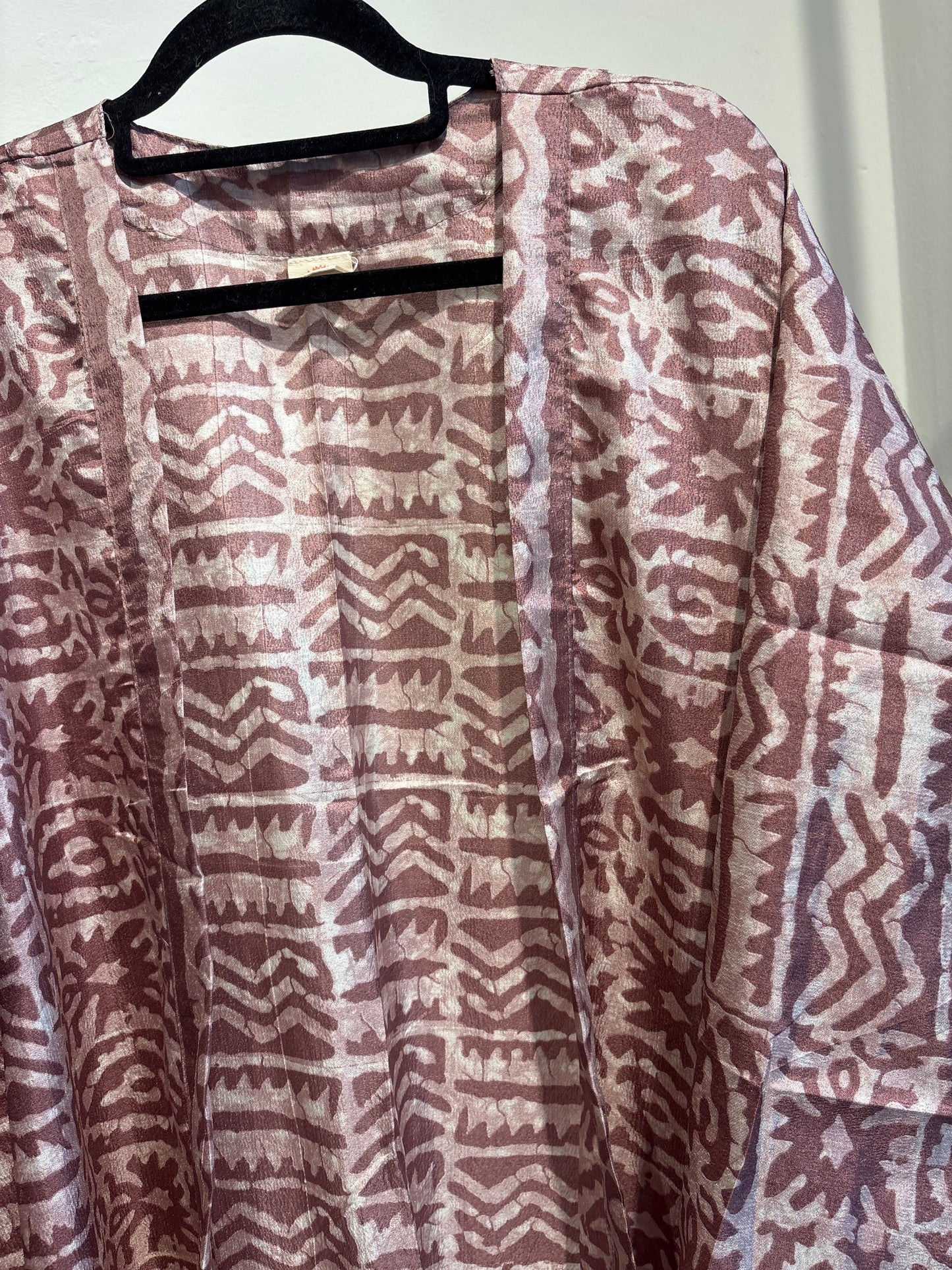 Recycled silk kimono lang