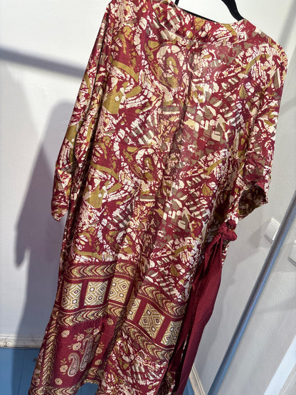 Recycled silk kimono lang