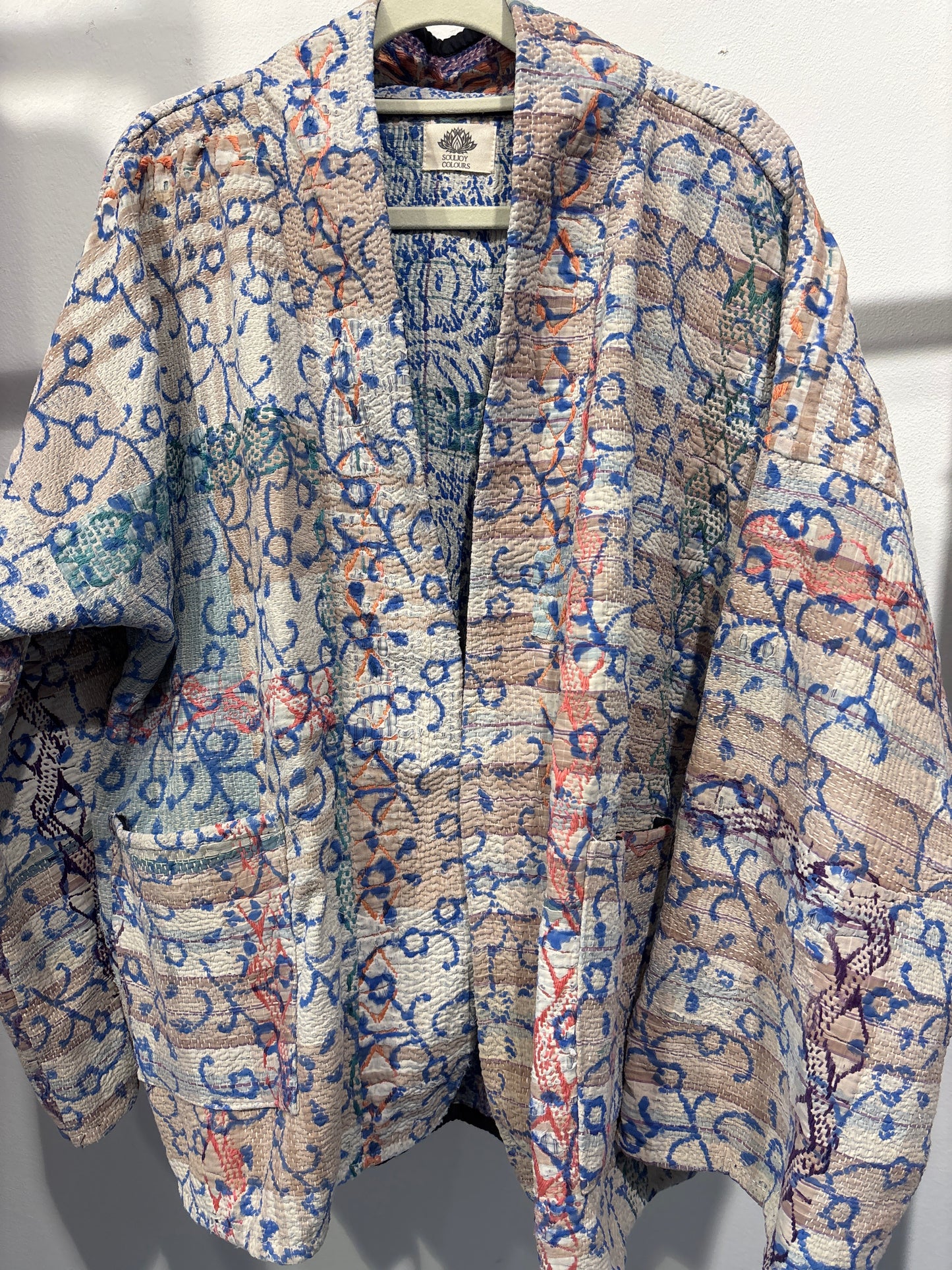 Kantha Blockprint jas-2 kanten