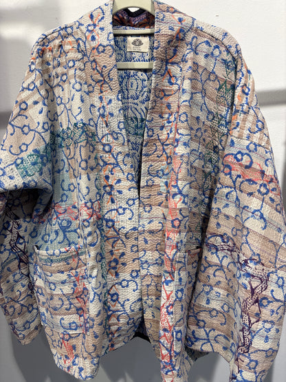 Kantha Blockprint jas-2 kanten