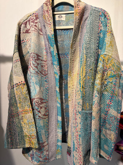 Kantha Blockprint jas-2 kanten
