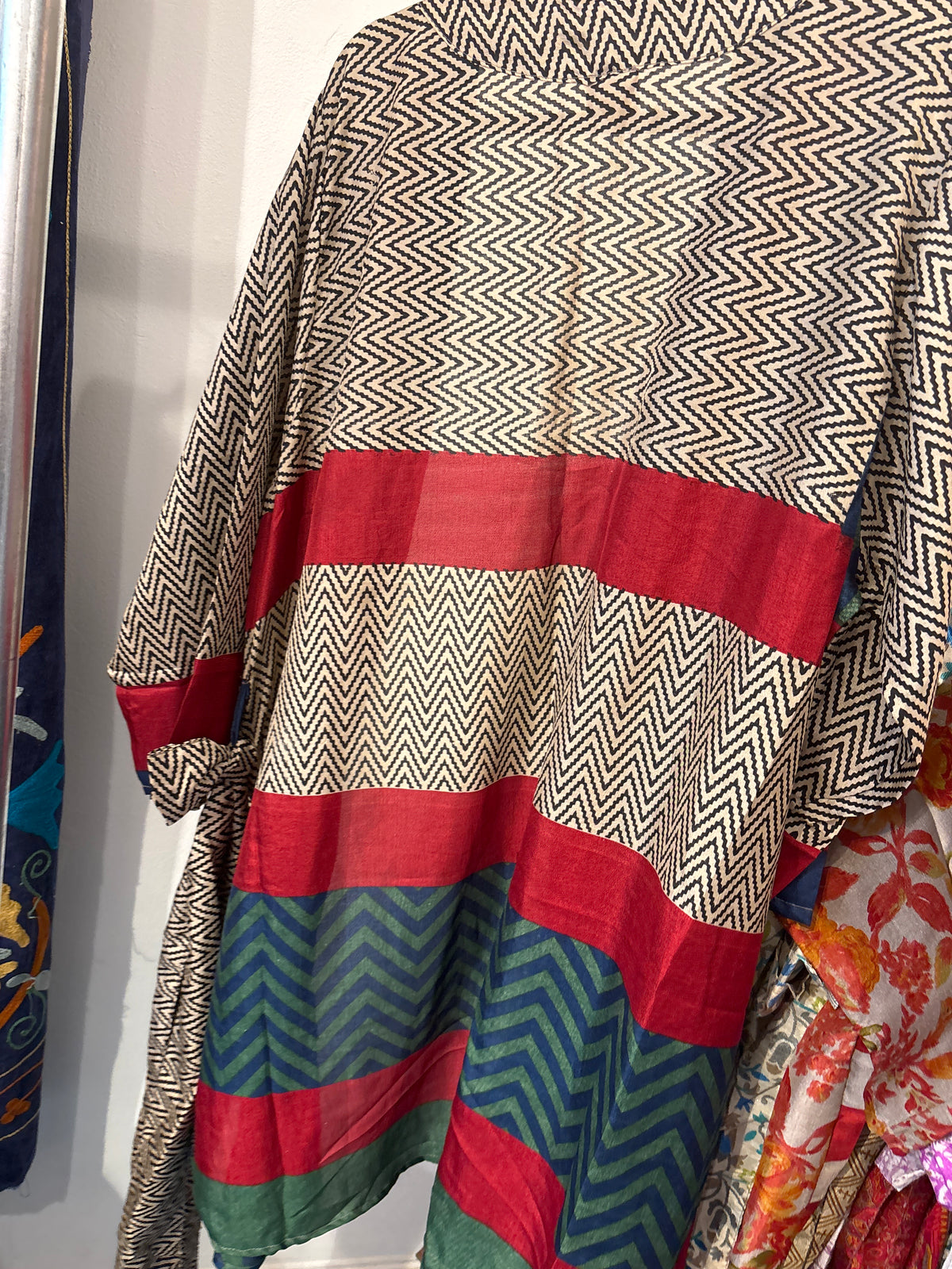 Zijden kimono halflang