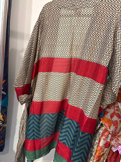 Zijden kimono halflang