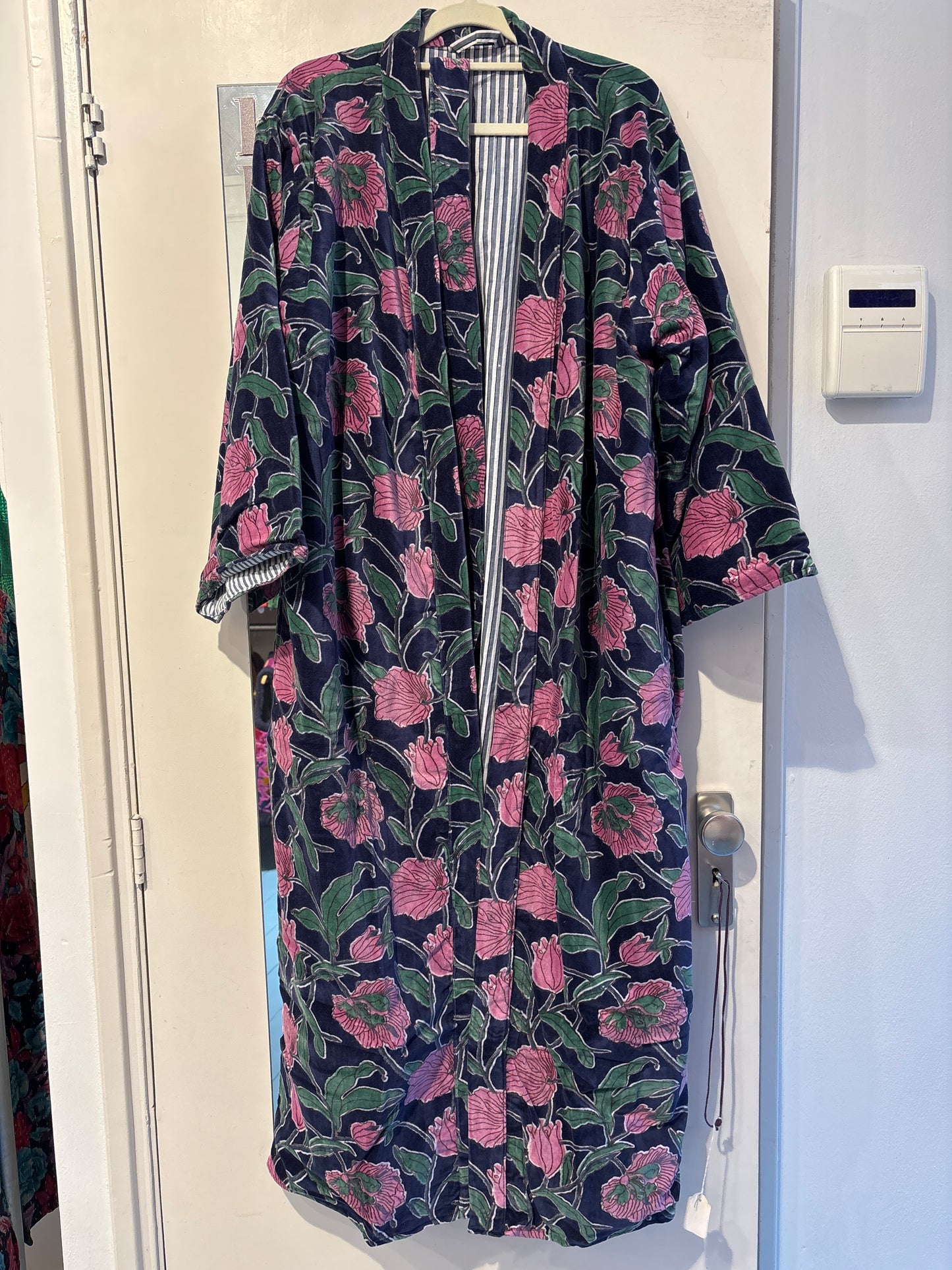 Lange fluwelen kimono