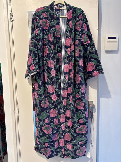 Lange fluwelen kimono