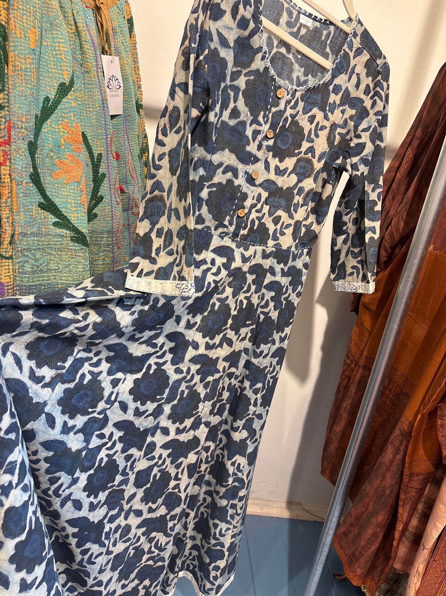 Blockprint jurk