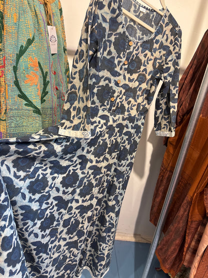 Blockprint jurk