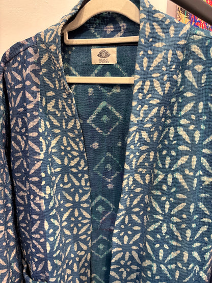 Kantha Blockprint jas-2 kanten l