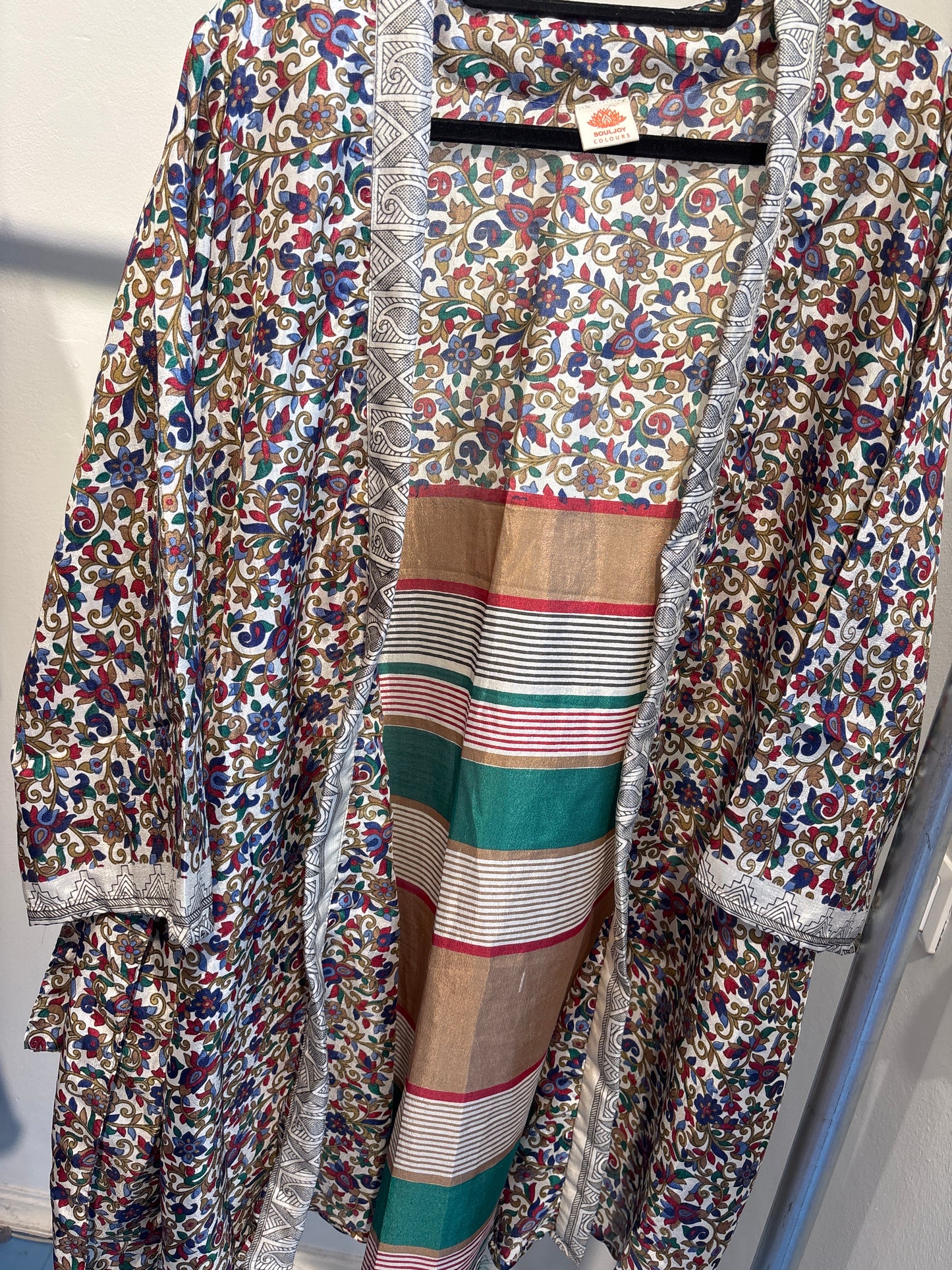 Zijden kimono halflang